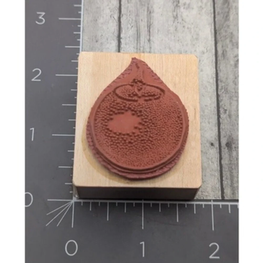TooMuchFun Lit Candle 1125F Rubber Stamp Wood #i44